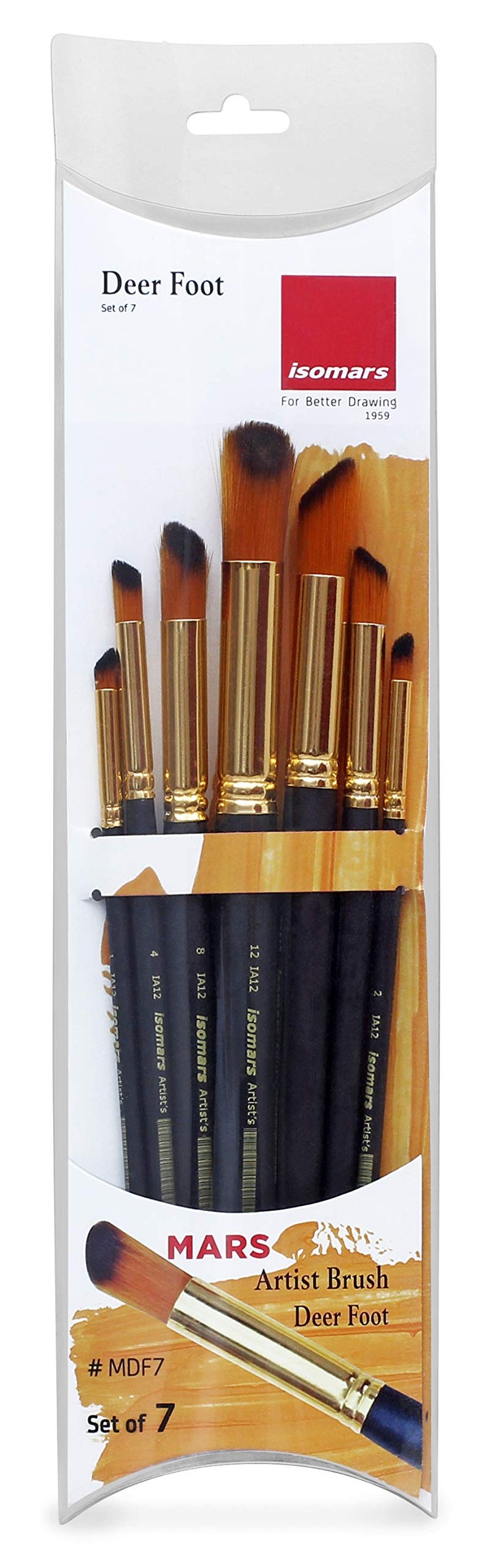 Isomars Artist Brush Deer Foot Set of 7 - Image 1