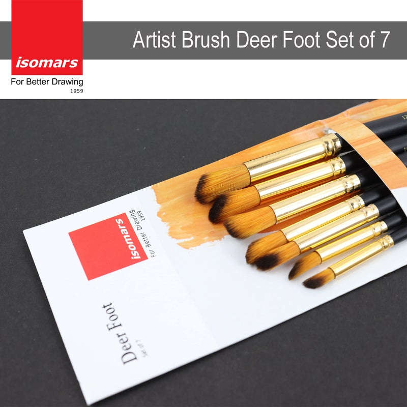 Isomars Artist Brush Deer Foot Set of 7 - Image 5