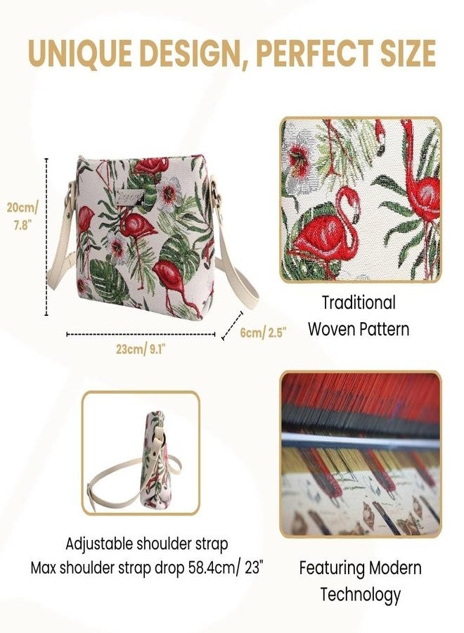 سينار حقيبة كتف نسائية من Signare Tapestry بتصميم فلامنجو (XB02-FLAM) - Image 4