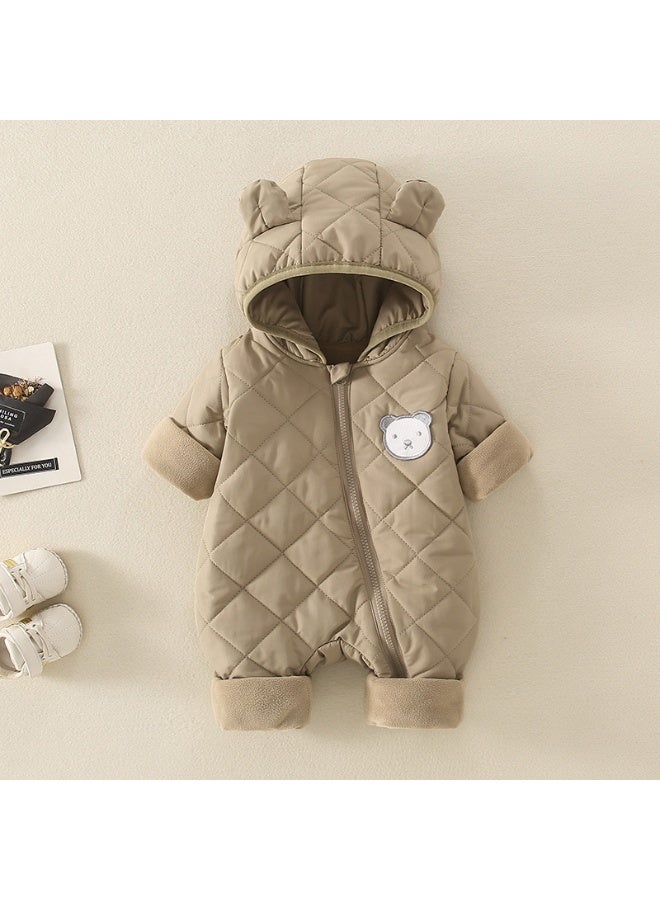 بدلة شتوية دافئة للأطفال مع حشوة قطنية