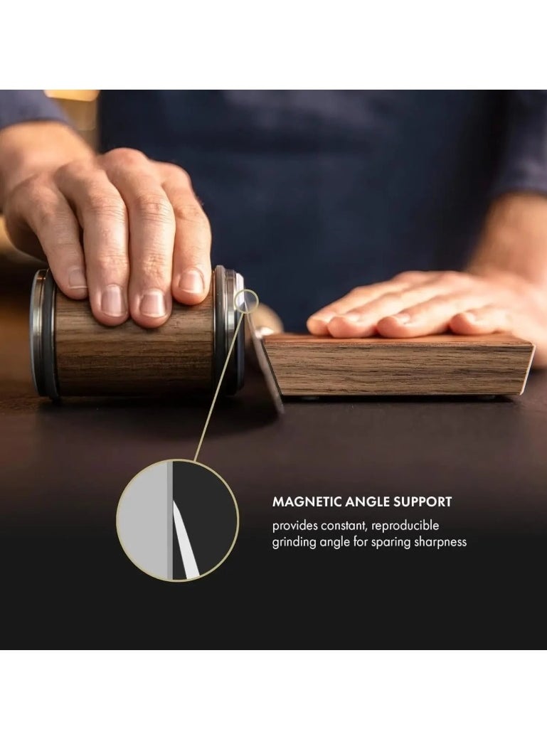 Generic - Rolling Knife Sharpener Knife Blunt Knife Sharpening Kit Multifunctional Magnetic Support Rolling Cutter Sharpener Tool with 15° 20° Angle Stand for Pocket Knife Kitchen Knives Chef Knife Set Kitchen - Image 1