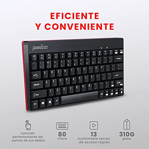 Perixx PERIDUO-712B ES Wireless Keyboard and Mouse Combo - Black - Español QWERTY - Image 4