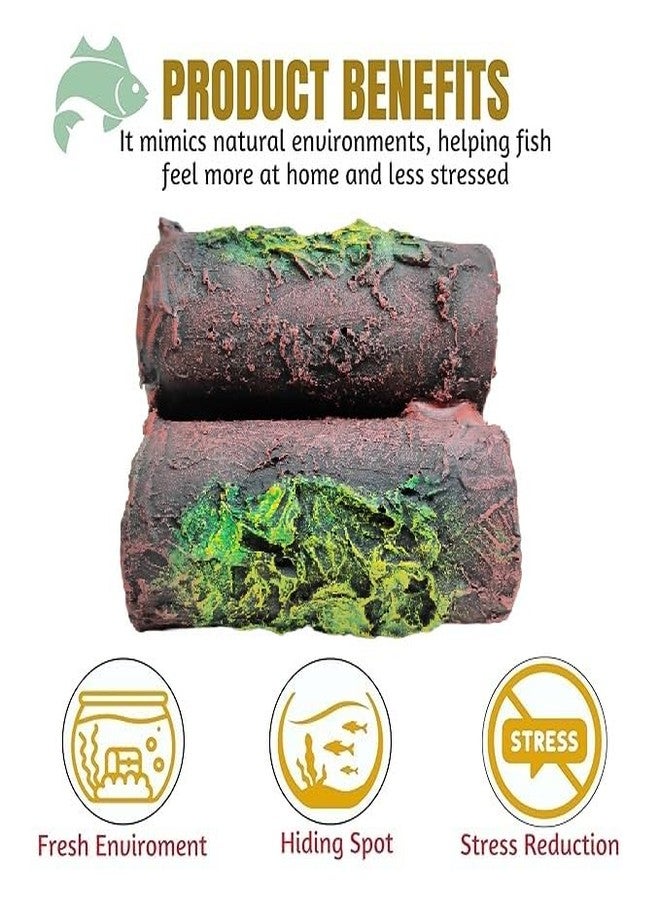 GIG BAZAAR-Artificial Aquarium Shelter Pipe Caves Decoration Ornaments - Create a Cozy Hideaway for Your Aquatic Pets Aquarium Shelter Pipe Caves Decoration Ornaments-Create a Cozy Hideaway - Image 2