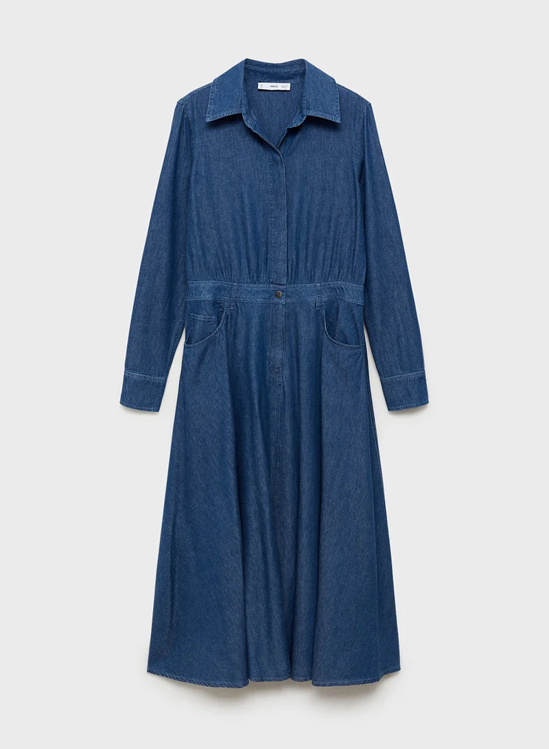مانجو Denim Midi Dress