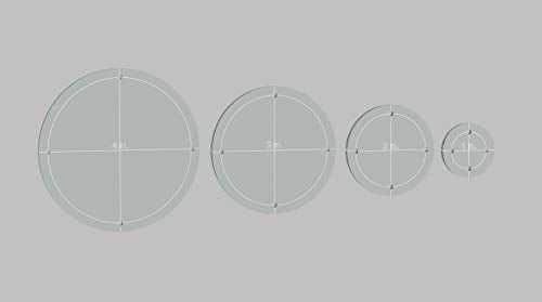 LaserThing Hexagon, Circle, and Square Acrylic Quilting Templates - 12 Pieces with 4", 3", 2", 1" Sizes - 1/4" Seam Allowance - Durable Clear Acrylic for Quilting, Patchwork, Sewing, & DIY Projects - Image 2
