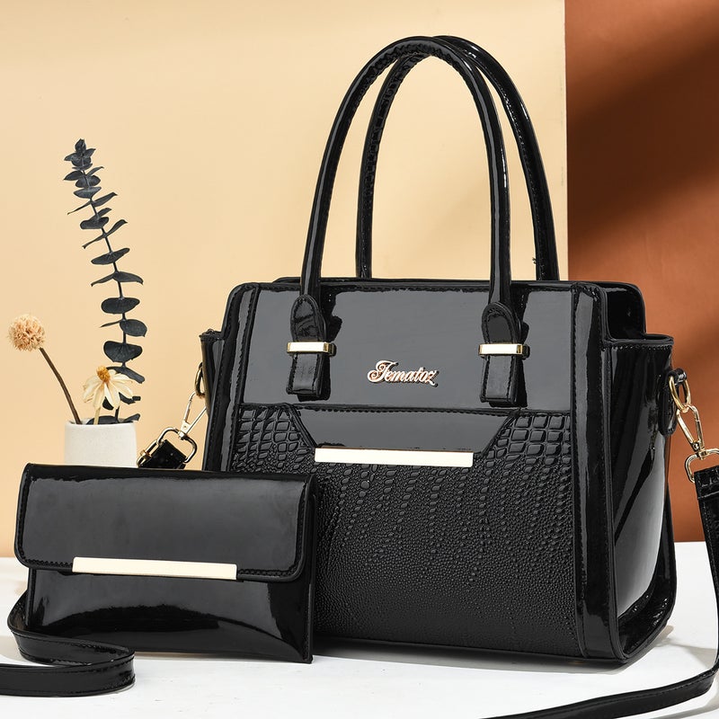 Women's Shoulder Tote Bag, Trendy 2023 Large Capacity Crocodile Pattern Cross-Border Handbag