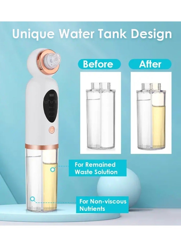 ORiTi USB Rechargeable Electric Bubble Blackhead Remover - Water Cycle Pore Acne Pimple Removal Vacuum Suction Facial Cleaner Tool - Image 2