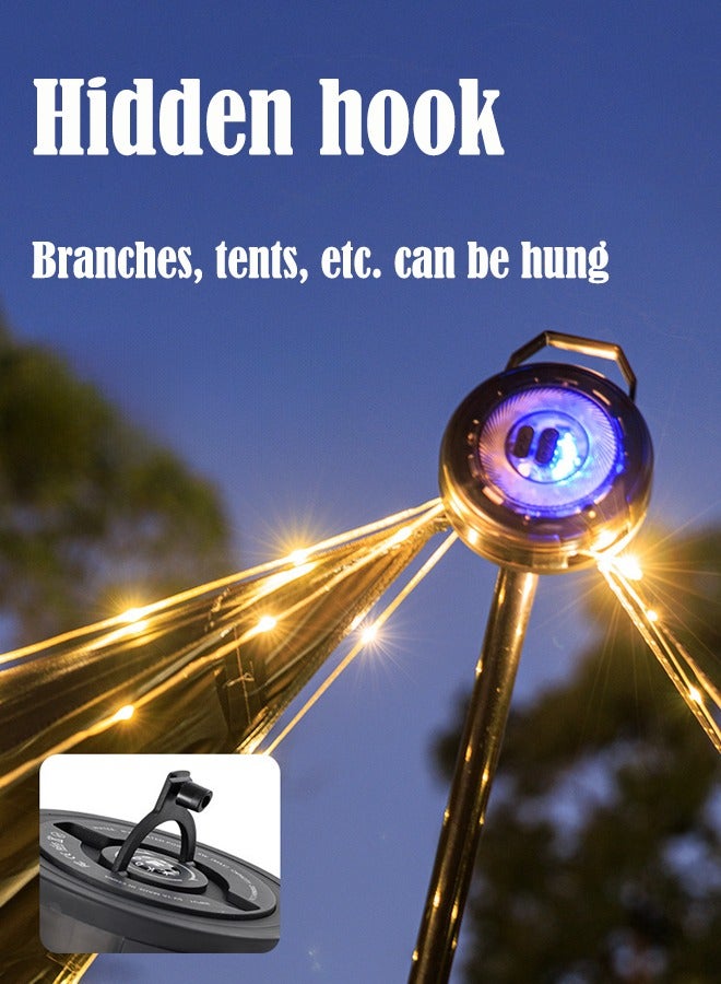 Generic 10m Retractable Camp String Lights: Compact Desert Disc w/ Dual (6-Mode) Lighting & Hook - Image 4