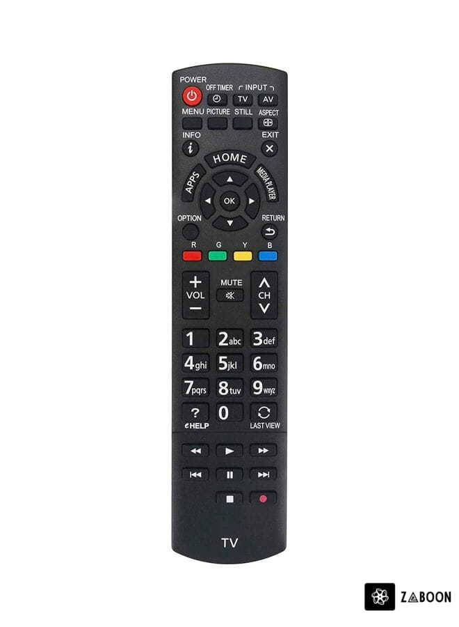 Zaboon Remote Control For Panasonic Viera LED TV Black