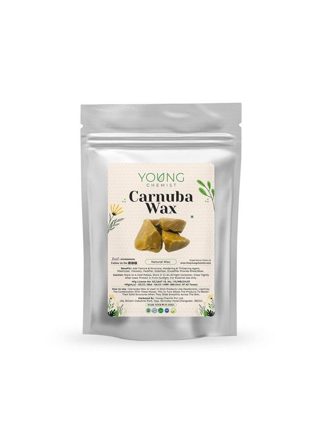 YOUNG CHEMIST Natural Unrefined Carnauba Wax For Personal Care, Skin And Hair Health, Moisturization, And, Body Massage For Men And Women 250 GM
