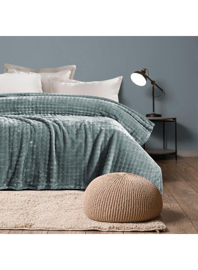 MORANO Lush Blanket 1 Ply Blanket Size - 220 x 240 cm Weight - 2.000 Kg 100% Polyester 3D textured design - Image 1