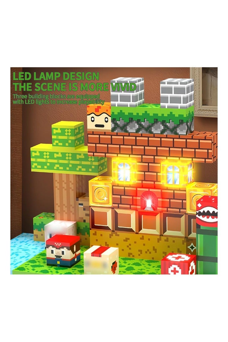 137PCS Magnetic Blocks,Magnetic Building Blocks,Magnetic Tiles Build Toys Set for Kids,STEM Montessori Sensory Toddler Stacking Game Toys, Birthday Gifts for Boys  Girls Ages 3+ - Image 5