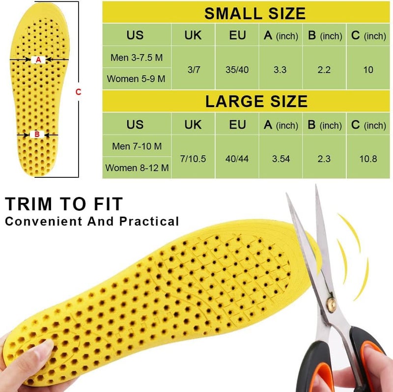 Ailaka Elastic Shock Absorbing Height Increasing Sports Shoe Insoles, Soft Breathable Honeycomb Orthotic Replacement Inserts for Men & Women - Image 4