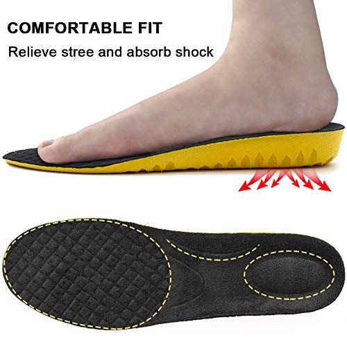 Ailaka Elastic Shock Absorbing Height Increasing Sports Shoe Insoles, Soft Breathable Honeycomb Orthotic Replacement Inserts for Men & Women - Image 2