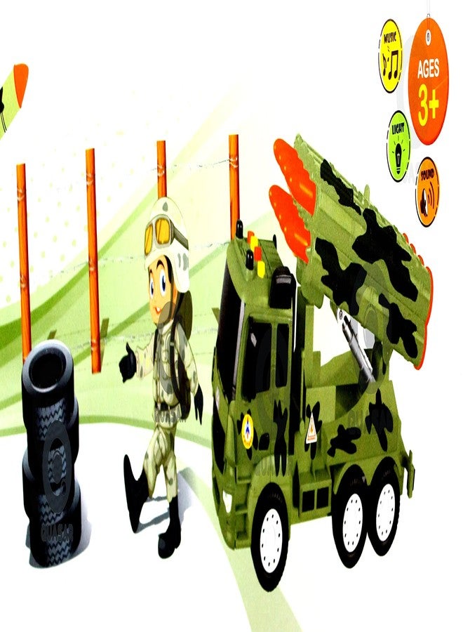 Quasar Army Vehicle Soldier Militry Army Truck Set of 1 Pcs Including Air Force with Battlefield Accessories (Multicolour) - Image 4
