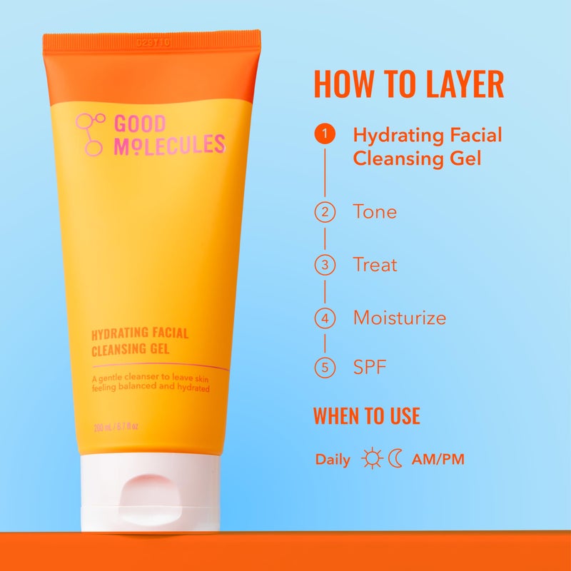 Good Molecules Hydrating Facial Cleansing Gel - Face Wash with Rosewater and Pineapple Extracts to Brighten, Cleanse, and Moisturize - Facial Cleanser, Skin Care - Image 5