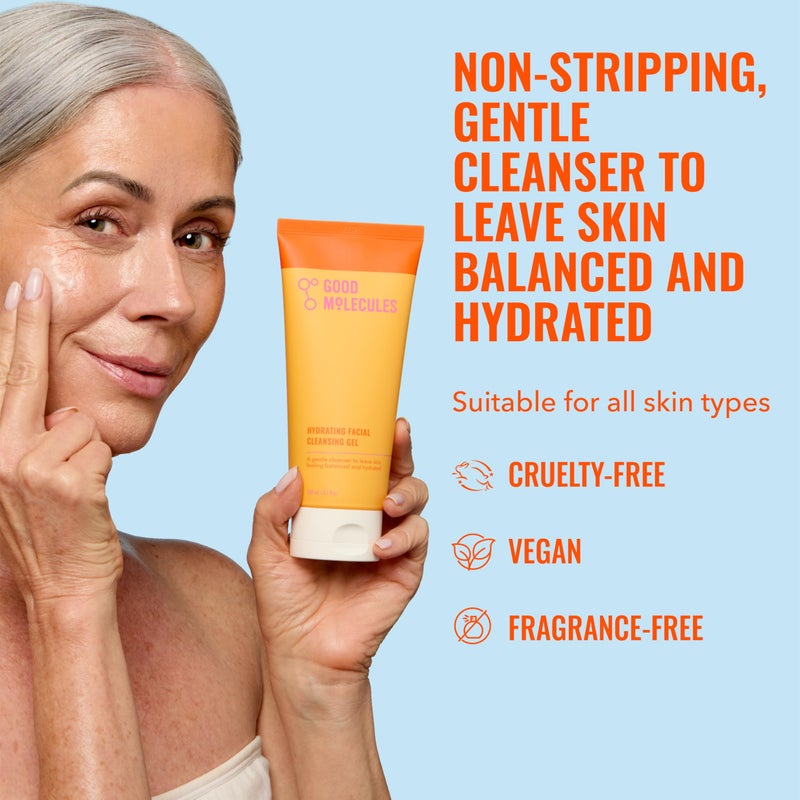 Good Molecules Hydrating Facial Cleansing Gel - Face Wash with Rosewater and Pineapple Extracts to Brighten, Cleanse, and Moisturize - Facial Cleanser, Skin Care - Image 2