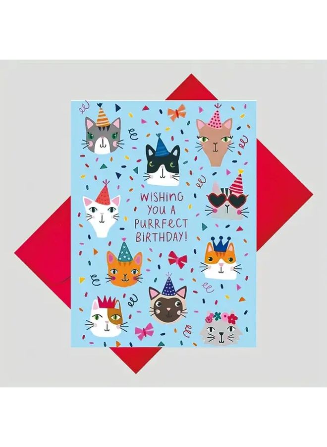 قطعتان من بطاقات تهنئة للقطط مع ظروف - هدية مثالية لعيد الميلاد أو يوم الحب - Image 5