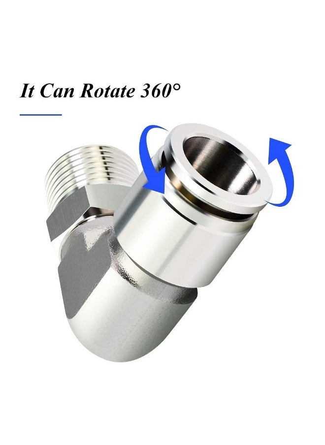 Generic - 2pcs 304 Stainless Steel Pipe Male Elbow Fitting, - Image 1