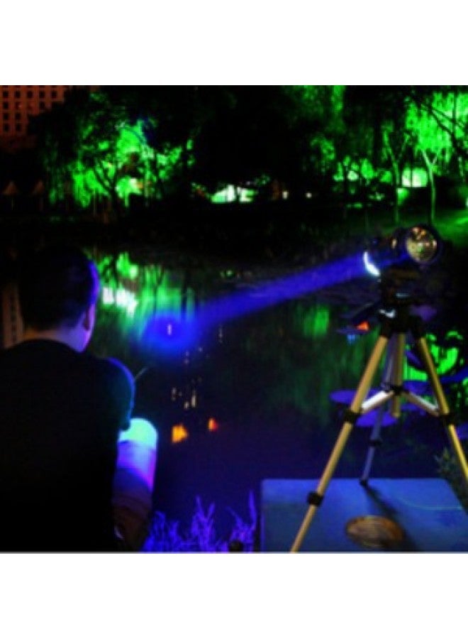 Authentic F4 Blue White Fishing Light Night Fishing Light 10W Dual Light Source Charging Long-range Strong Light Lamp Endurance 18 Hours-Color:Lamp + Charger  - Image 4