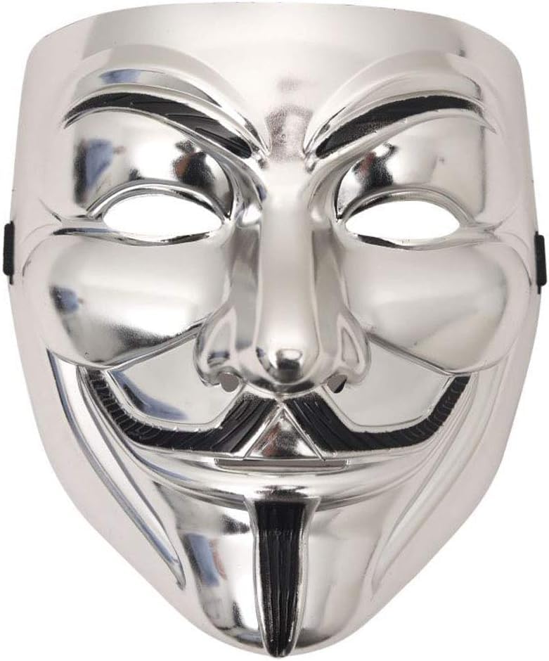 FAVELA Anonymous Face Mask - Hacker Face Mask for Boys | V for Vendetta Face | Guy Fawkes Mask | White Face Mask | Cosplay Mask | Birthday Mask for boys | Happier Mask (3-Vendetta-G/S/RG) - Image 3