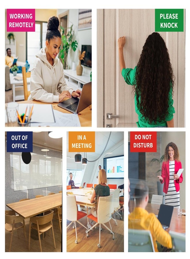 EliteSign Office Door Signs 5 Options Do Not Disturb, Please Knock, In A Meeting, Out Of Office, Working Remotely Privacy Office Slider Sign for Meeting & Conference Room Black - Image 5
