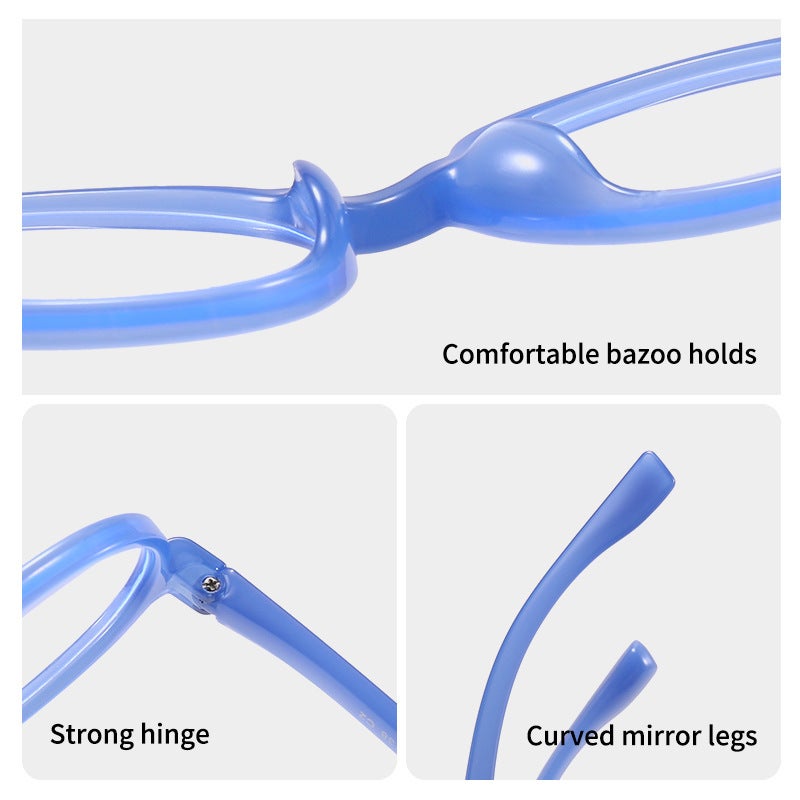 2025 New Style Flat Glasses for Boys and Girls, Kidsren's Nylon Material Transparent Myopia Glasses Ddp18239A - Image 3