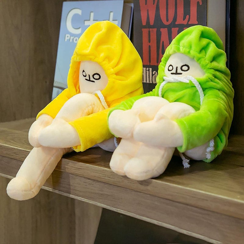 sunfedmiss Plush Banana Man Toy, 16inch Weird Banana Man Doll with Magnet, Funny Poseable Decompression Toy Stuffed Animals Doll Gifts for Boys Girls Birthday Party Christmas(Green) - Image 2