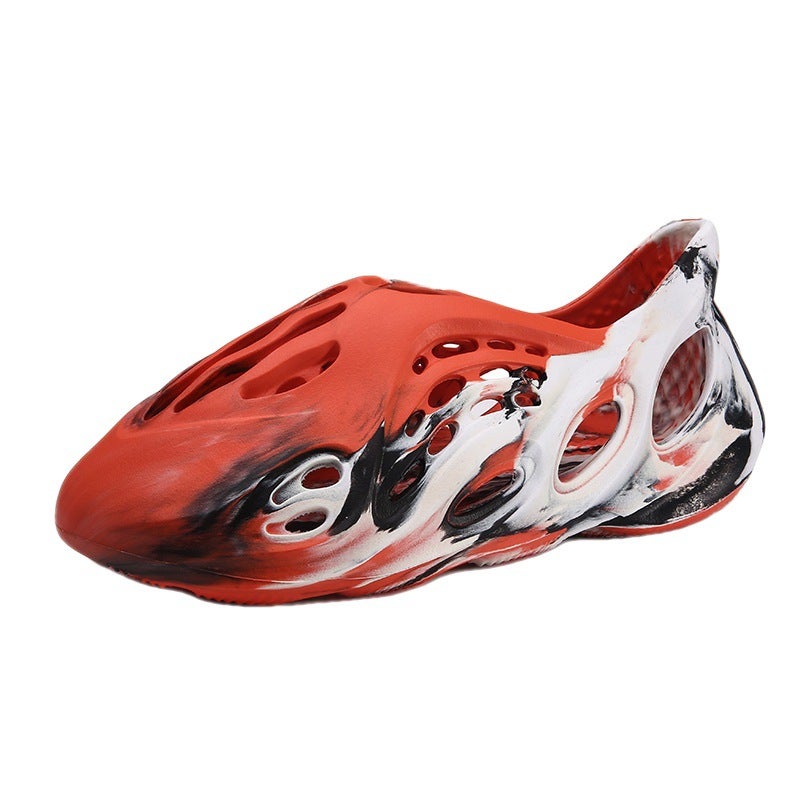 Trendy Summer Plus Size Men'S Sandals Camouflage Couple'S Hole Shoes Trendy Hollow Roman Beach Shoes - Image 5
