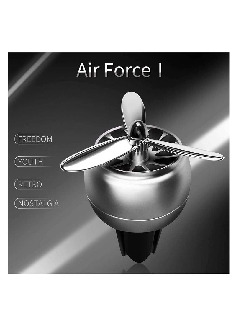 Y&D Car Fragrance Diffuser Vent Clip Air Fresheners Purifier Remove The Smell Of Smoke Stylish Propeller Shape Decoration ( Silver ) - Image 2