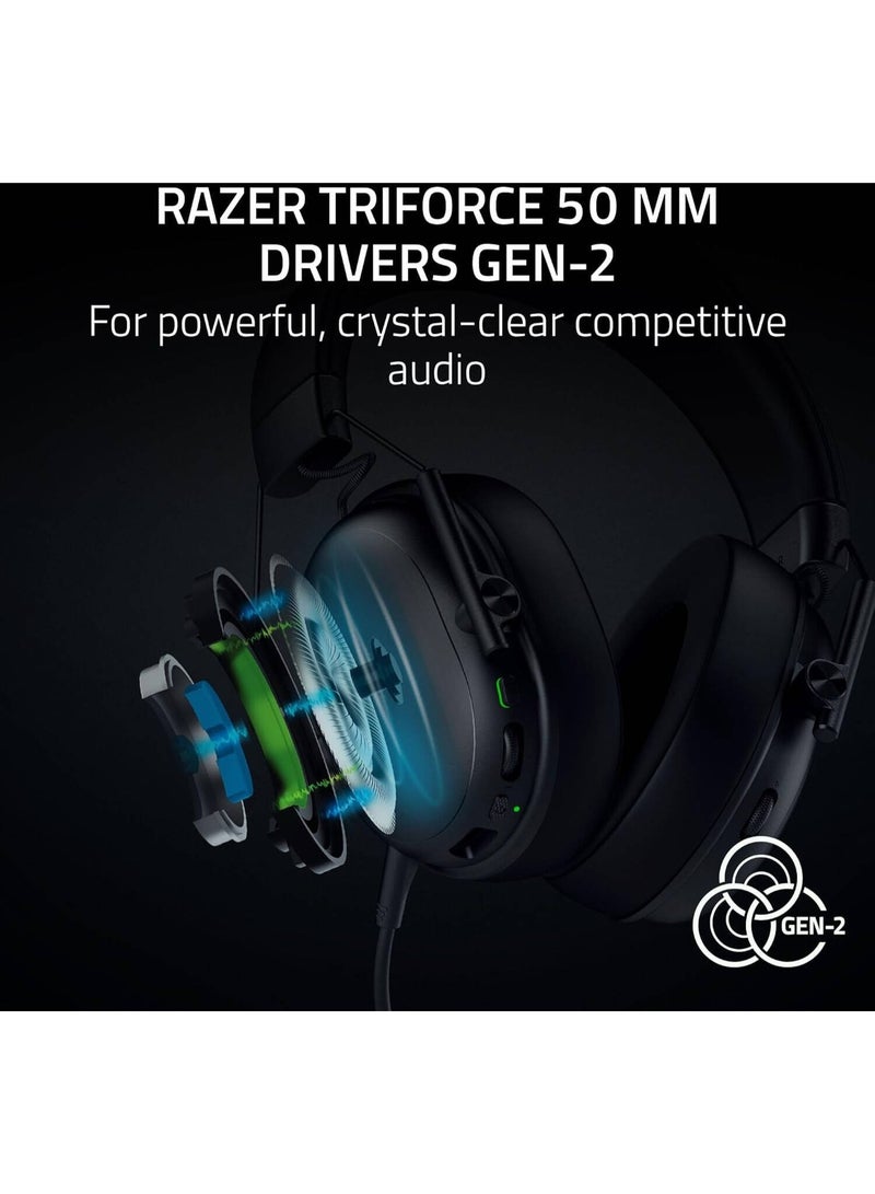 RAZER 1400 mAh Blackshark V3 X Hyperspeed Gaming Headset, TriForce 50 mm Drivers Gen 2, Detachable HyperClear Cardioid 9.9 mm Mic, HyperSpeed Wireless, Up to 70H Battery Life, PC, Black | RZ04-05420100-R3M1 Black - Image 4