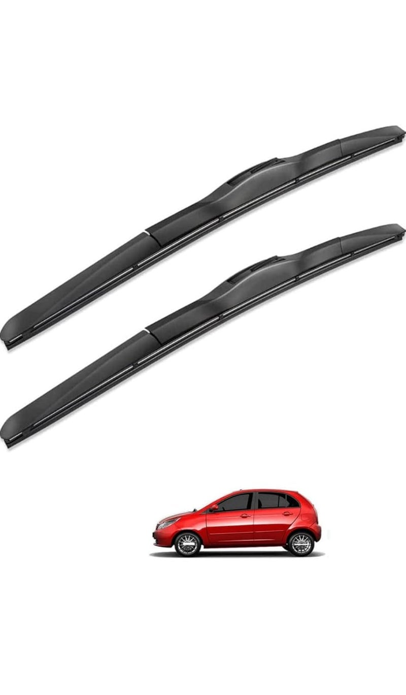 RYU7 ® Front Windshield Hybrid Wiper Blades Compatible with Indica Vista, Indigo,Manza (Pack of 2) - Image 1