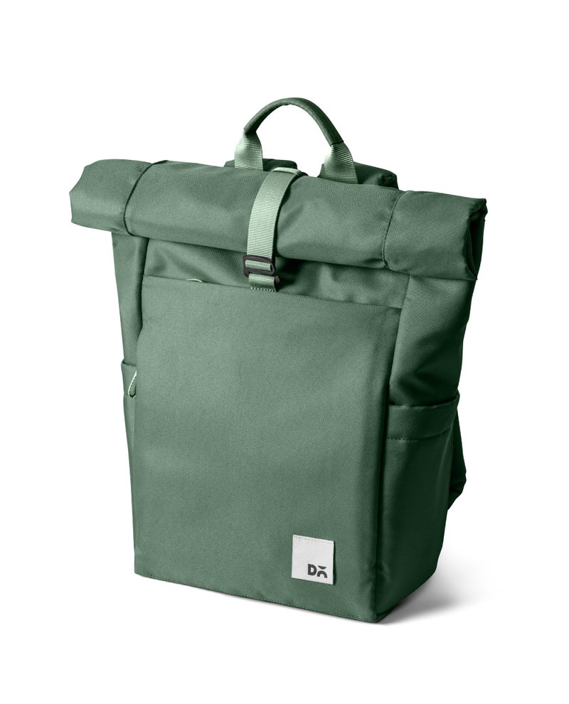 DailyObjects PET Kelp Miles Roll Top Backpack (17L) for Office & Daily Use| 100% Recycled | Shoulder Travel Bag | Fits any Laptop Upto 14 Inch | Multifunctional Adjustable Straps & G-Hook closure - Image 4