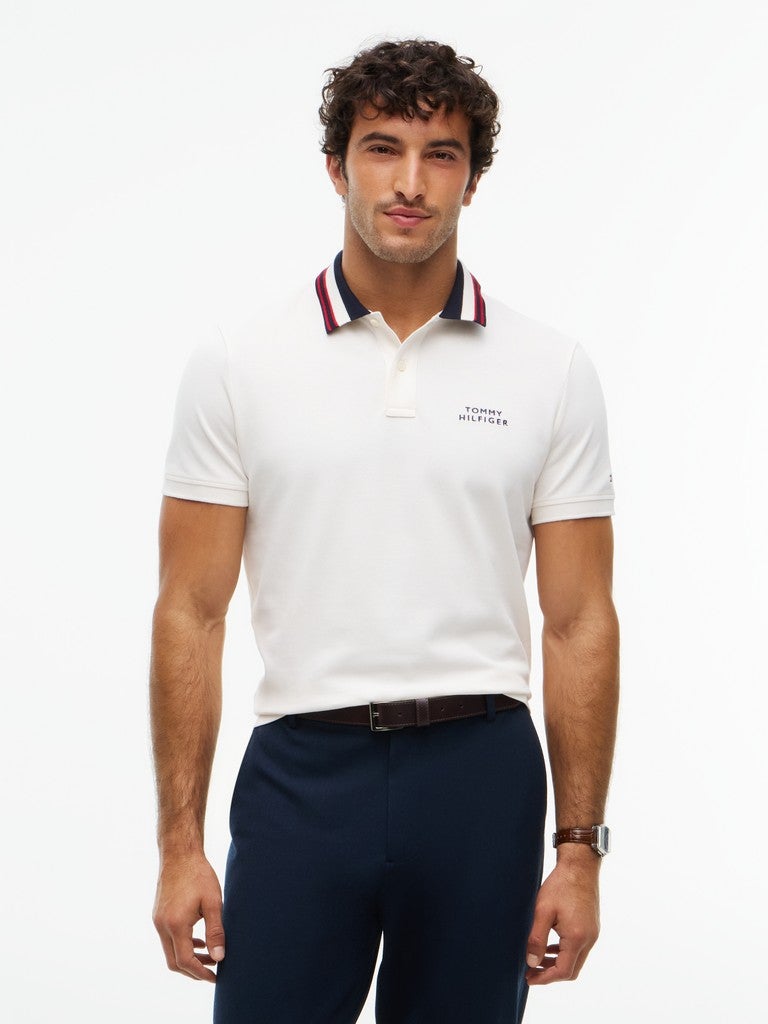 TOMMY HILFIGER Regular Fit Tipped Collar Polo Shirt - Image 1