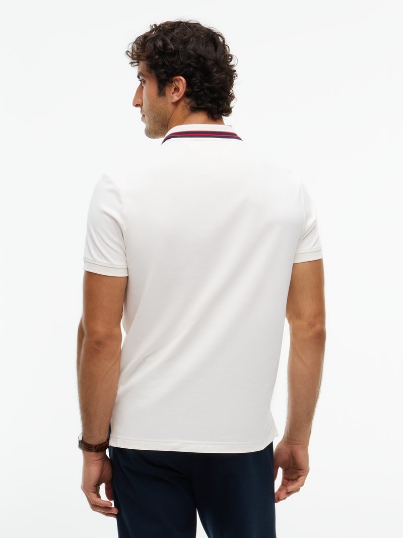 TOMMY HILFIGER Regular Fit Tipped Collar Polo Shirt - Image 3