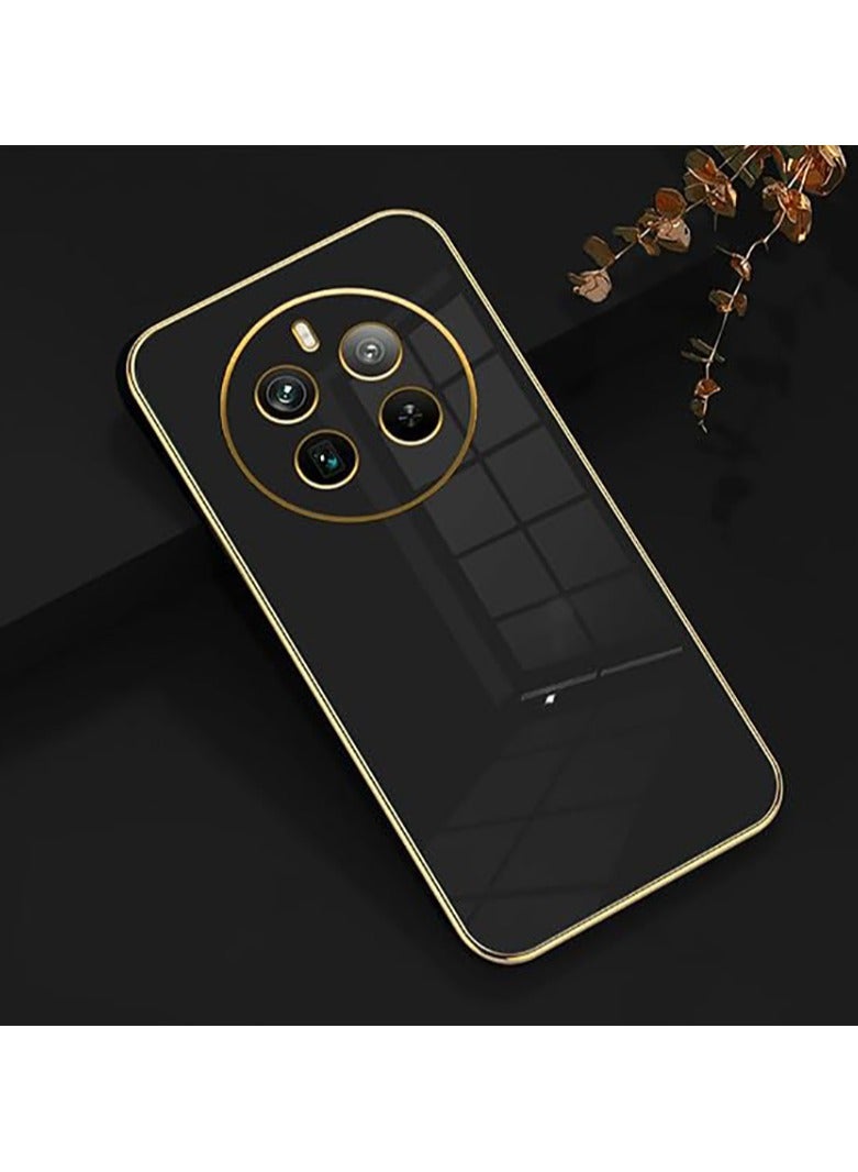 جراب حماية للكاميرا من السيليكون الرقيق اللطيف لهاتف Realme 12 Pro Plus 5G، جراب مضاد للصدمات (أسود) - Image 2