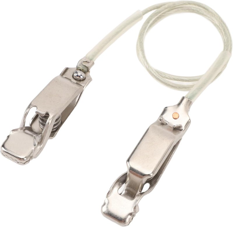 Stainless Steel Fencing Wire Clamp, Professional Saber Foil Clips with Conductive Wire for Fencing Equipment - Image 1