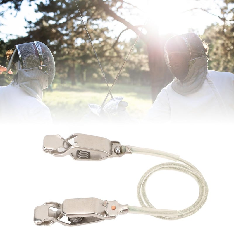Stainless Steel Fencing Wire Clamp, Professional Saber Foil Clips with Conductive Wire for Fencing Equipment - Image 5