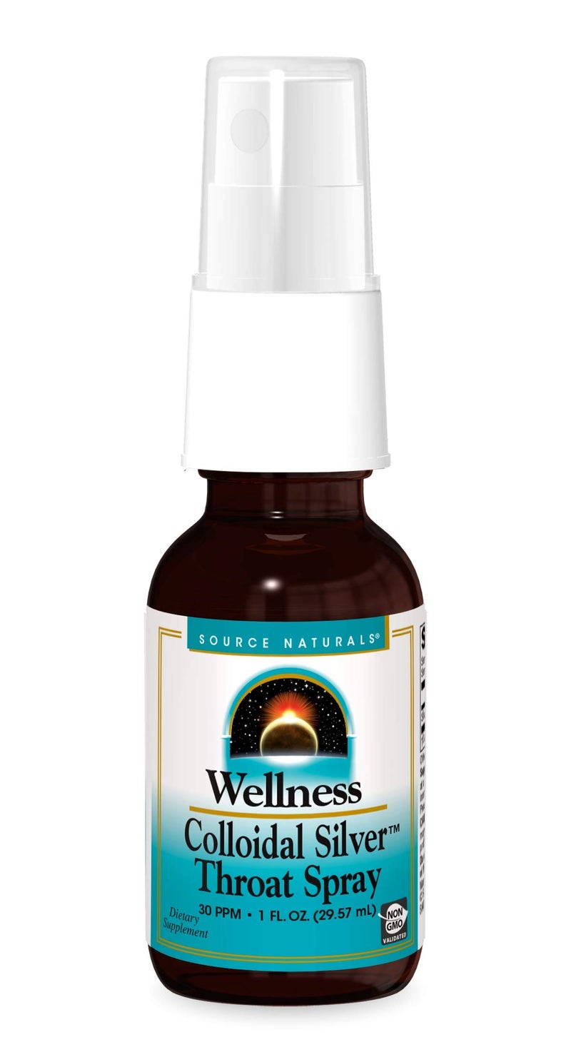 Source Naturals رذاذ سائل فضة كولودال 30 جزء في المليون من سورس ناتشورالز - 1 أونصة سائلة - Image 1
