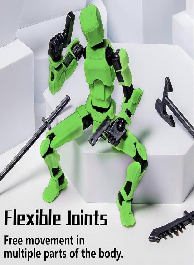 ONNGEO 2 PC Cowboy Action Figures Titan 13, 3D Printed Multi-Joint Movable Robot, T13 Lucky Action Figure, Dummy Robot Action 13, Desk Decoration Creative Robots, Nova 13 Mechanical Doll (Cowboy) - Image 5