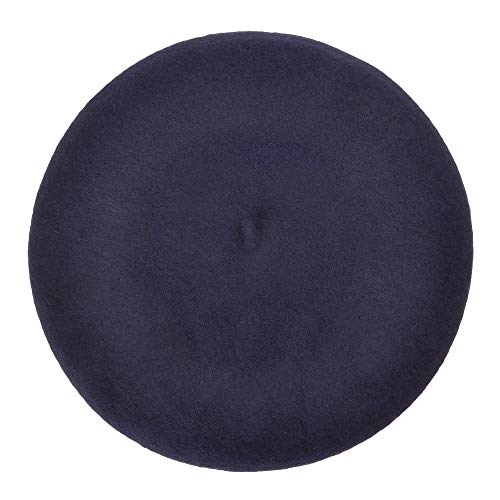 ZLYC Wool Beret Hat Classic Solid Color French Beret for Women (Navy Blue) - Image 5