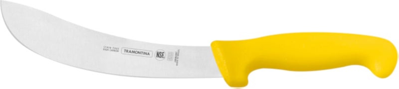 Tramontina Professional 7â€ Leather & Processing Knife â€“ Ultra-Sharp Stainless Steel Blade with Yellow Polypropylene Handle â€“ Durable, Precise & Efficient for Skinning & Meat Processing
