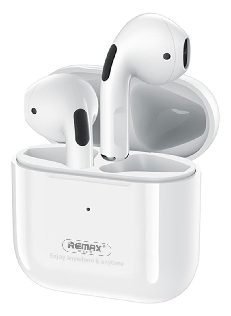 Remax Mena - True Wireless Stereo Music Call Earphone TWS-10i Enhanced Version, Bluetooth 5.0 True Wireless, Bluetooth Headset For iPhone 14,15 Pro/Max White - Image 1