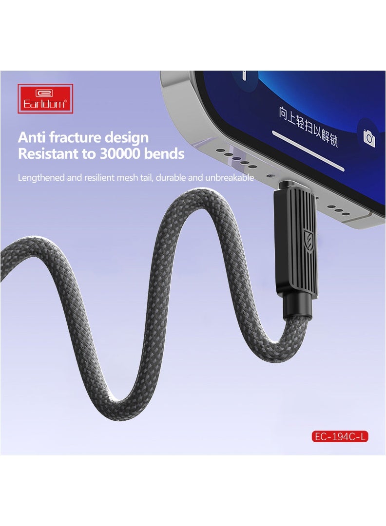 Earldom 3M USB-C to Lightning Fast Charging Cable – 30W (3A) Nylon Braided Power Cord for iPhone 16/16 Pro/16 Pro Max/16 Plus, 15/14/13 Series, iPad Mini 6/Pro, and All Lightning-Compatible Devices – Black - Image 5