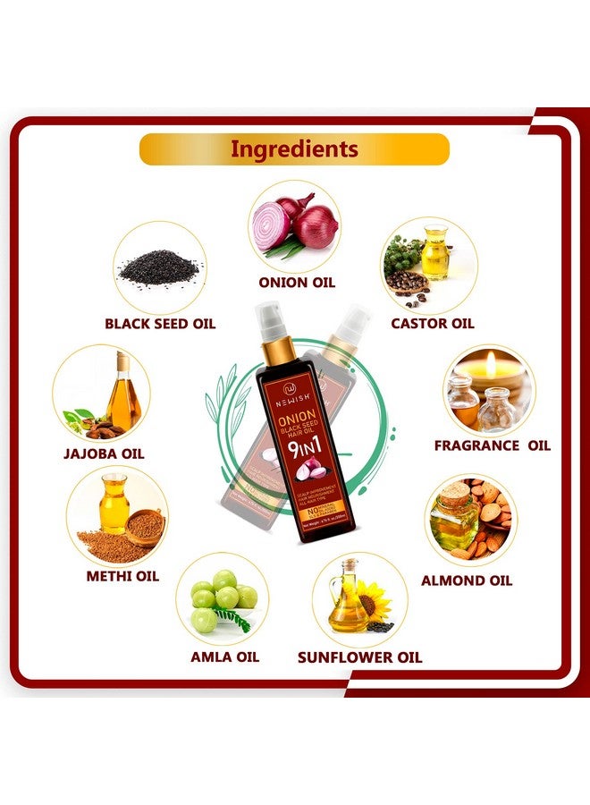 Newish Pure Kalonji (Black Seed) Hair Oil For Hair Growth, Strengthening & Scalp Nourishment - 100% Natural & Cold-Pressed - 200Ml - Image 3