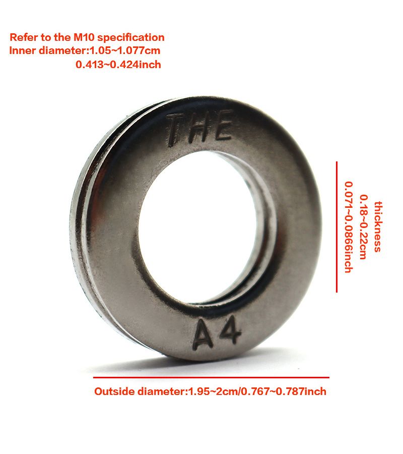 Stainless Steel 316 A4 Flat Washers M30 Vickers Hardness 200 300HV High Hardness Metal Washers for Bolt Connections DIN125 Class A German Standard - Image 4
