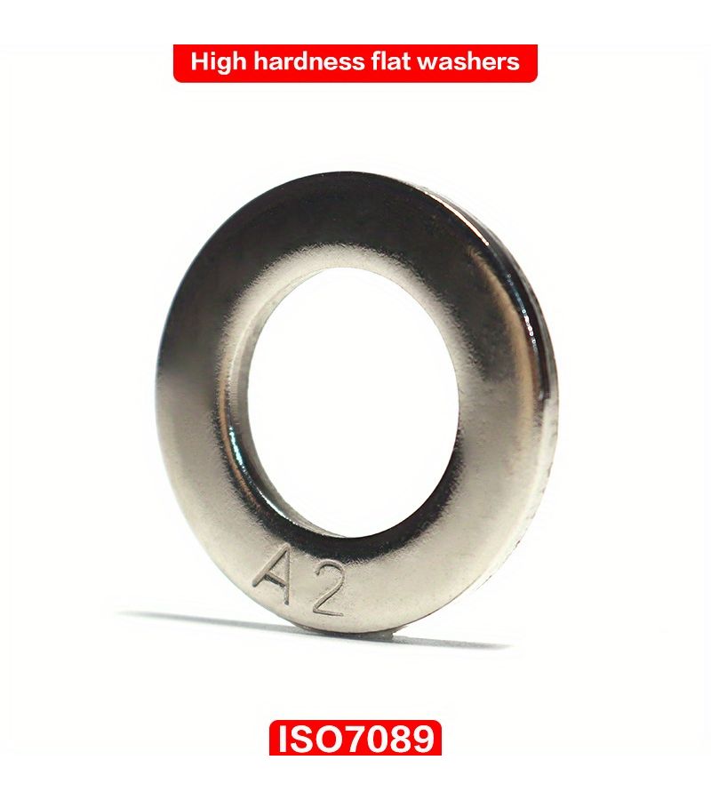 Stainless Steel 316 A4 Flat Washers M30 Vickers Hardness 200 300HV High Hardness Metal Washers for Bolt Connections DIN125 Class A German Standard - Image 1