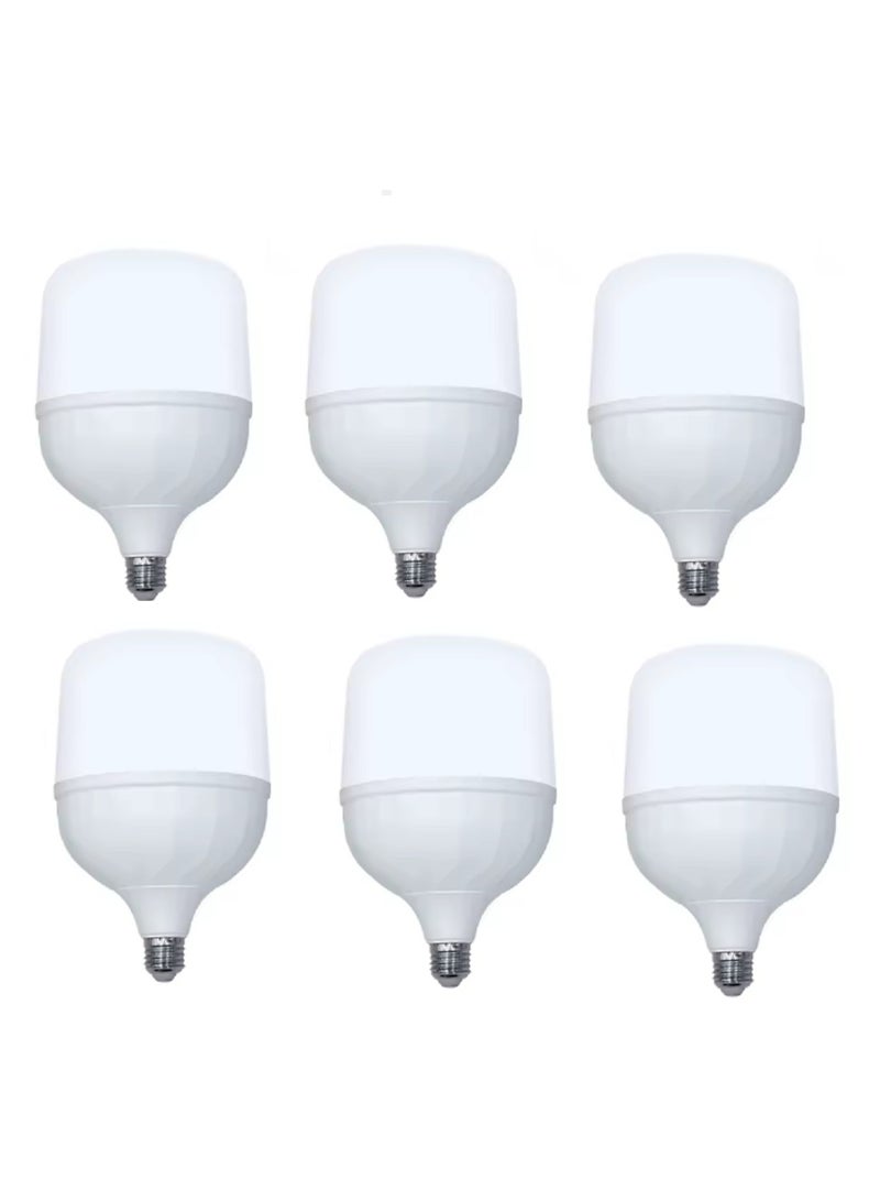 35W LED Bulb, E27 Screw, Medium, White, 6 Pack