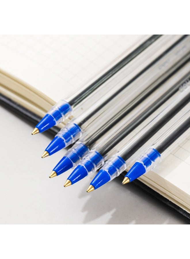 Deli EQ1-BL Ballpoint Pens, 0.7mm Fine Point, Blue Ink, Smooth Writing Office Pens, 12 Pack. - Image 2