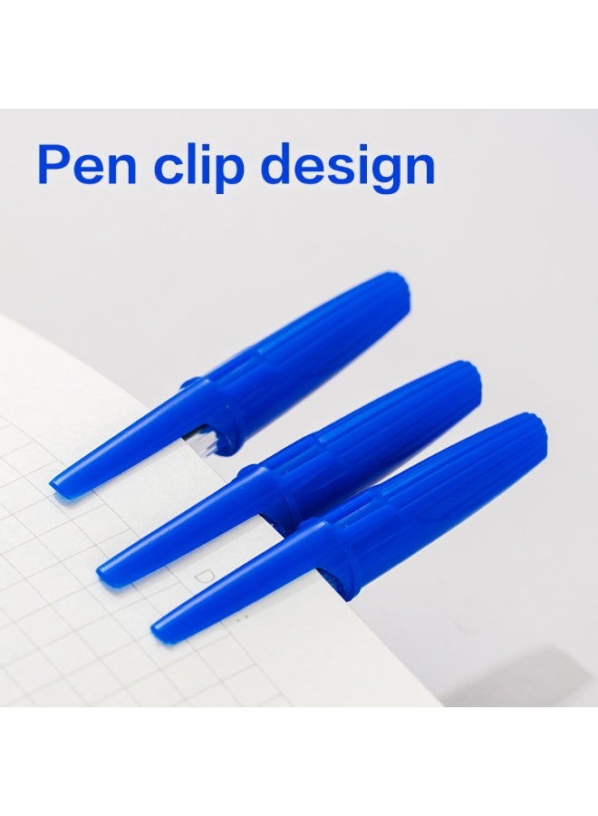 Deli EQ1-BL Ballpoint Pens, 0.7mm Fine Point, Blue Ink, Smooth Writing Office Pens, 12 Pack. - Image 4